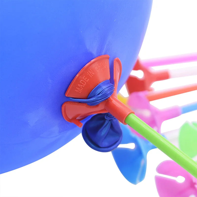 30cm Latex Balloon Stick White Balloons Holder Sticks with Cup Wedding Birthday Party Inflatable Balls Decoration Accessories