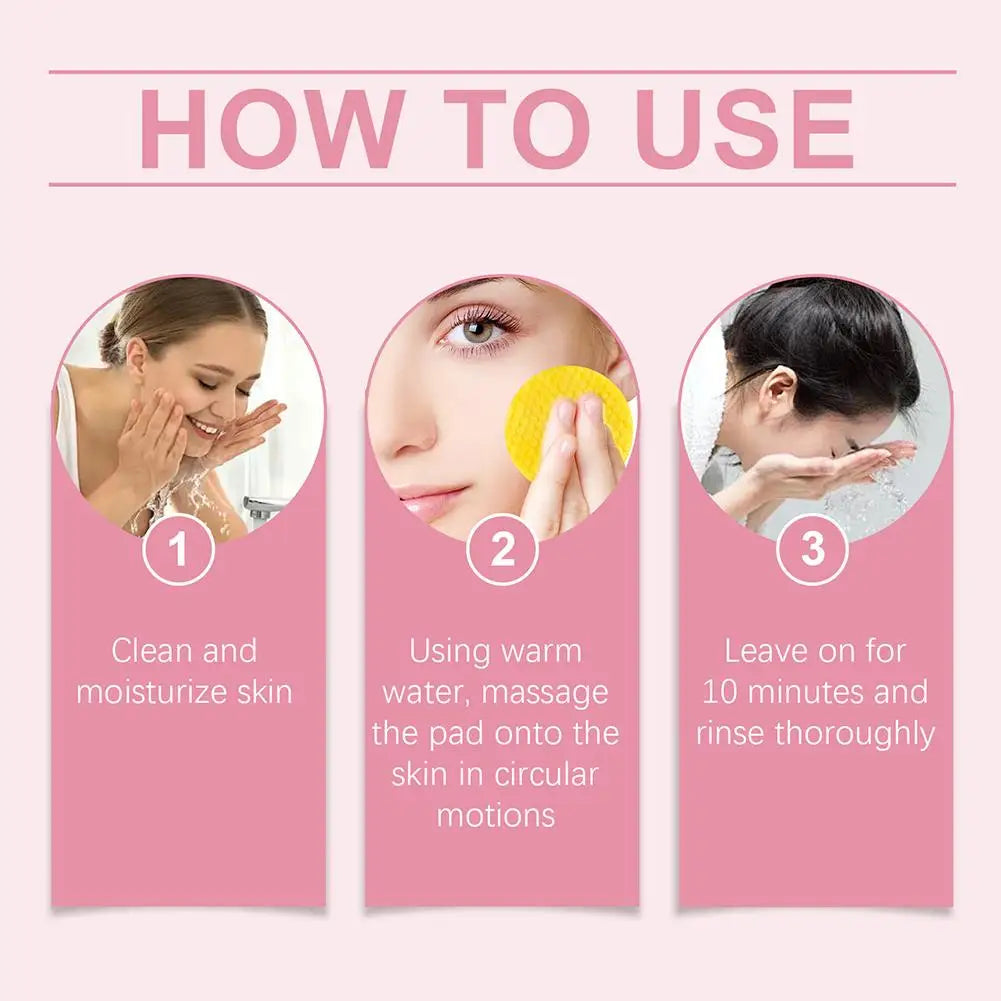 40pcs Turmeric Kojic Acid Cleansing Pads Exfoliating Pads Facial Sponges For Cleansing Exfoliating Daily Cleaning Skin Care Gift