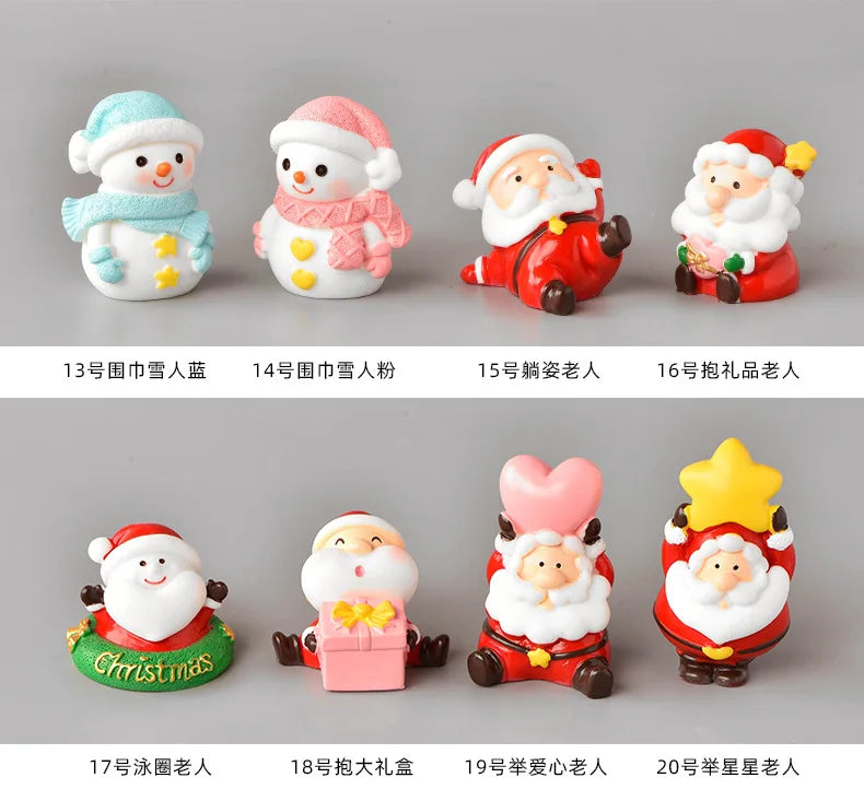 Ailihu Mini Christmas Ornament Christmas Decoration For Home Santa Claus Gift Toys Crafts Table Deco Navidad Xmas 2025 New Year