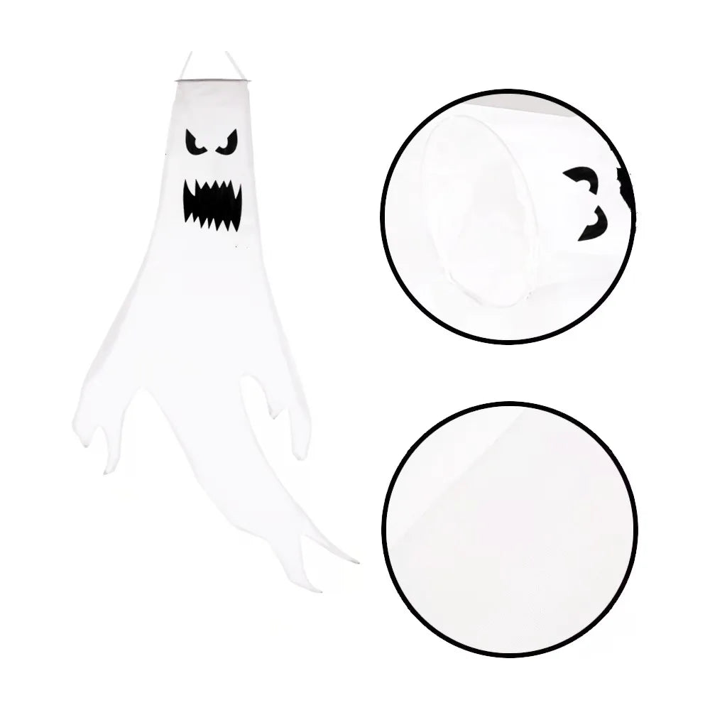 Halloween LED Large Outdoor Lights Hanging Ghost Lights Halloween Party Decoration Glow Ghost Lights Horror Props Bar Home Decor