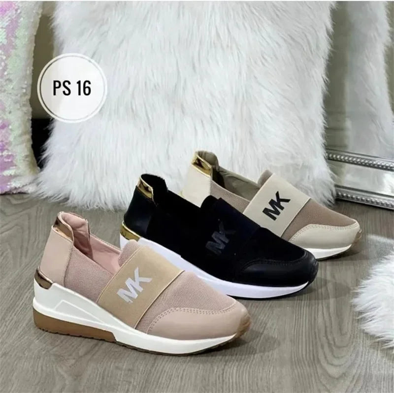 Zapatos De Mujer New Style Big Size Sports Shoes Women 2024 New Wedge Elastic Casual Single Shoe Lazy Shoes Zapatillas Mujer