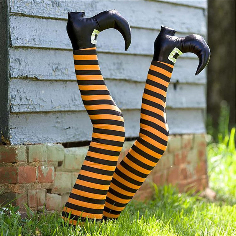 Halloween Witch Legs Halloween Decoration Wicked Novelty Witch Legs with Shoes For Home Yard Outdoor and Indoor Halloween Witch