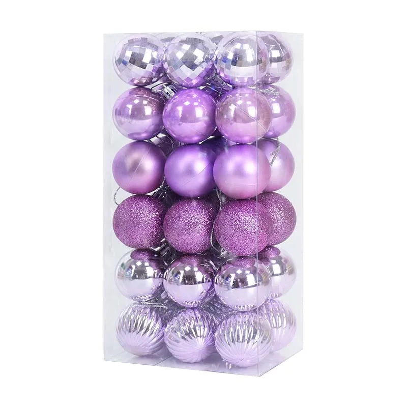 1box Christmas Balls Christmas Tree Ornaments Ball Xmas Hanging Tree Pendants Home Party Decor 2023 New Year Gift Noel Navidad