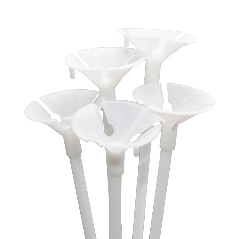 30cm Latex Balloon Stick White Balloons Holder Sticks with Cup Wedding Birthday Party Inflatable Balls Decoration Accessories