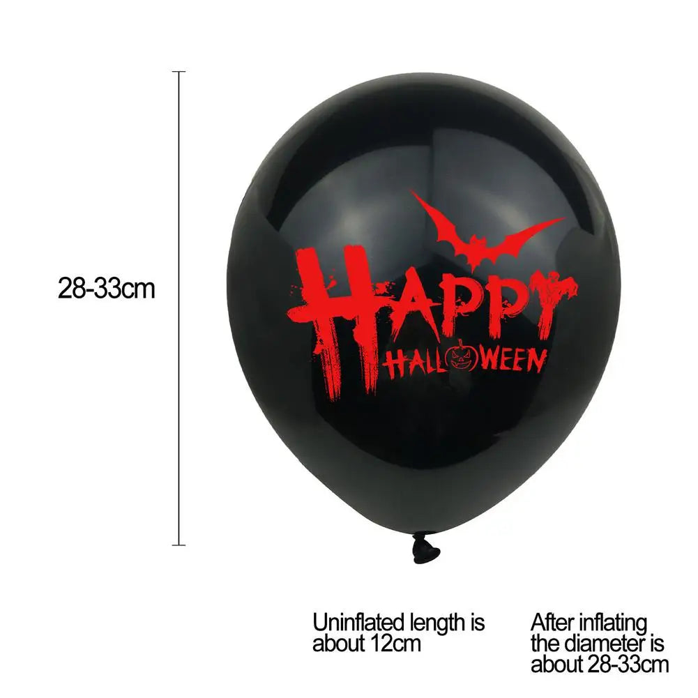 10PCS Halloween Latex Balloons Pumpkin Ghost Face Witch Balloon Halloween Decoration Blood Handprint Spider Balloons Party Decor