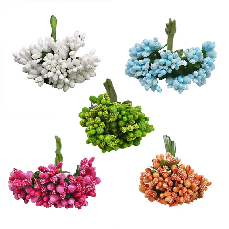 100pcs Glitter Fabric Red Berry Green Holly Leaves Appliques Christmas Decorations for Home Table Decoration Scrapbook DIY Craft