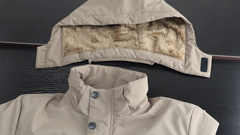 Trendy Warm Outdoor Fleece Lined Coat Windproof for Autumn and Winter