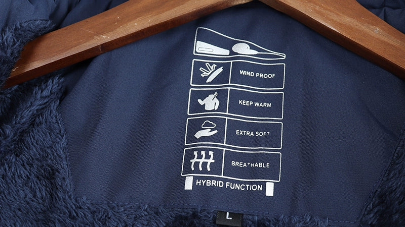 Trendy Warm Outdoor Fleece Lined Coat Windproof for Autumn and Winter