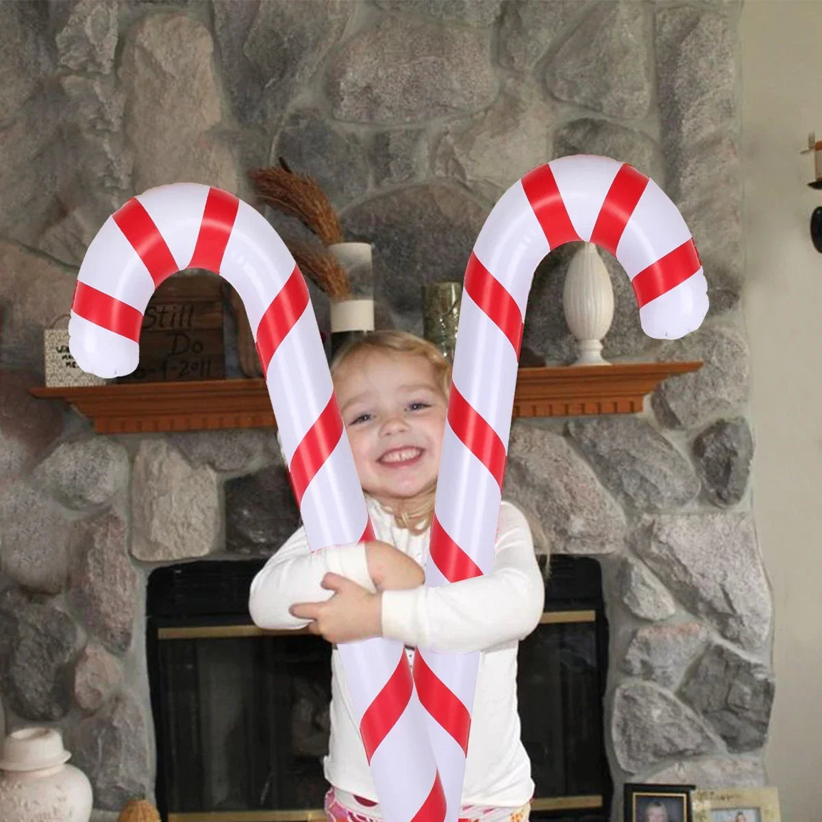 90cm Xmas Inflatable Christmas Candy Cane Stick 2025 Christmas Decoration Xmas Decorations for 2024 Xmas Navidad Party Supply