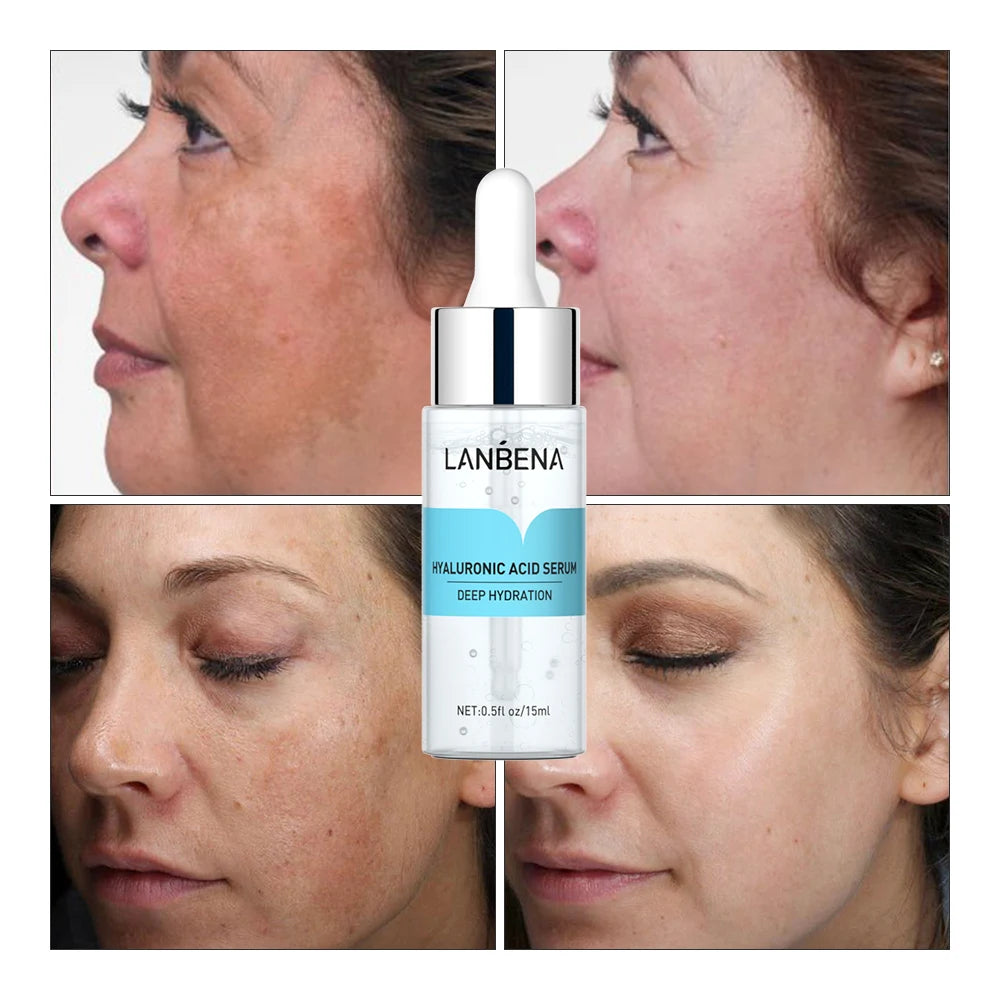 LANBENA 15ml Hyaluronic Acid Face Serum Deep Hydration Moisturizing Essence Skin Tightening Anti Aging Whitening Moisturizer