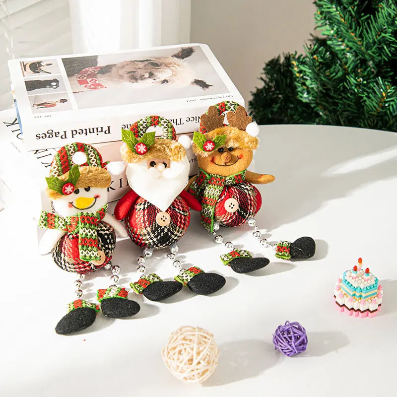 Santa Snowman Doll Chirstmas Decorations Pendant Cute Claus Elk Doll Christmas Ornaments Xmas Navidad Gifts Happy New Year 2025