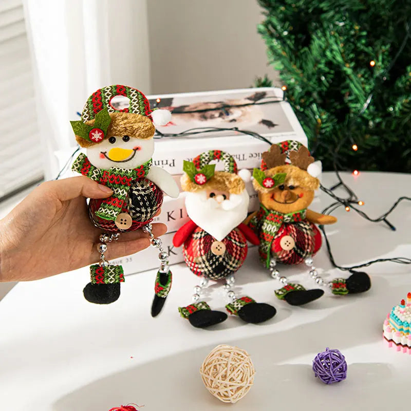 Santa Snowman Doll Chirstmas Decorations Pendant Cute Claus Elk Doll Christmas Ornaments Xmas Navidad Gifts Happy New Year 2025
