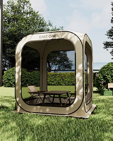 Screen House Tent Pop-Up, Portable Screen Room Canopy Instant Screen Tent 10 x 10 FT with Carry Bag for Patio, Backyard, Deck
