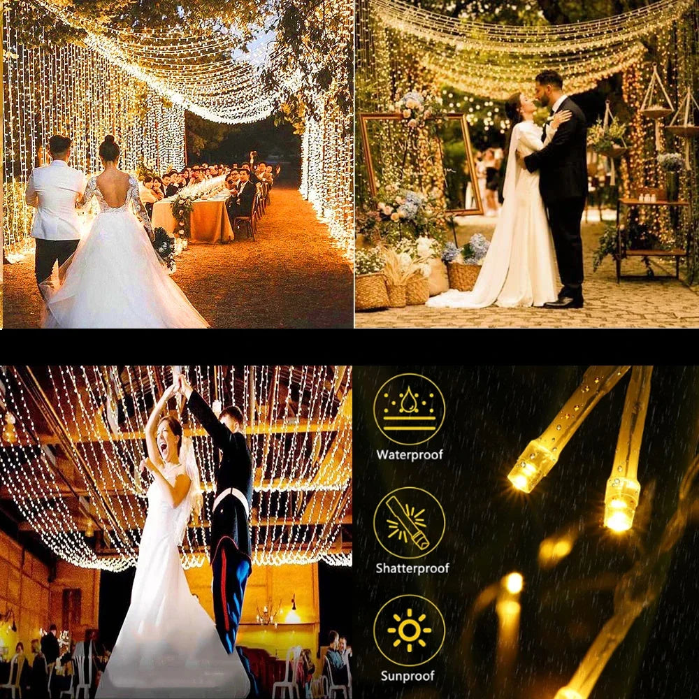 2M-100M Fairy Lights Led String Garland Christmas Light Waterproof Outdoor Indoor For Tree Street Wedding Party 2024 Decoration