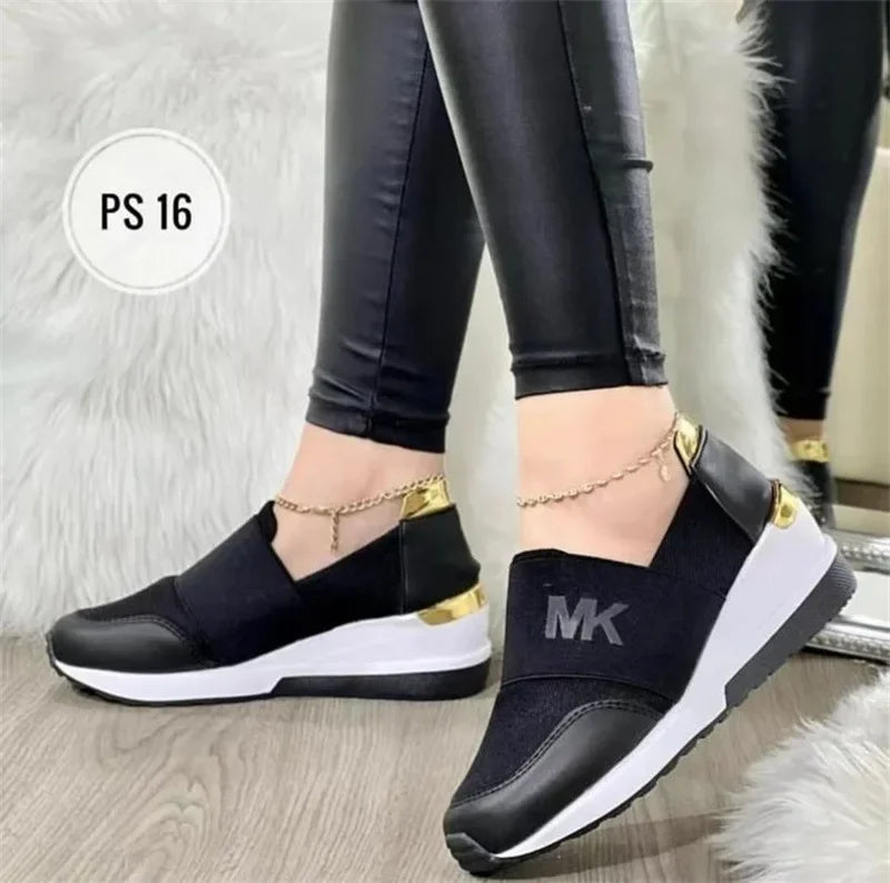 Zapatos De Mujer New Style Big Size Sports Shoes Women 2024 New Wedge Elastic Casual Single Shoe Lazy Shoes Zapatillas Mujer