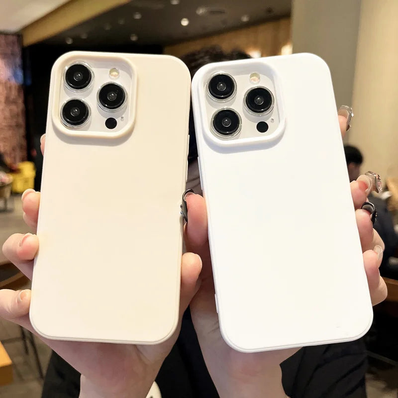 Fashion Candy Colors Soft Phone Case for IPhone 11 12 14 13 15 Pro Max 14Plus Camera Bumper Shock Protection Matte Cover Coque