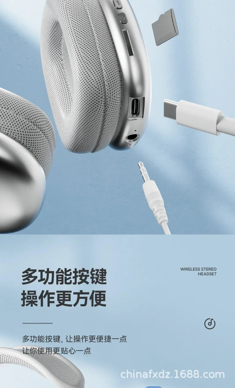 P9 MAX Head mounted Bluetooth Earphones, Wireless Call, Heavy Bass with Microphone, Mobile Phone, Computer, Universal Earphones