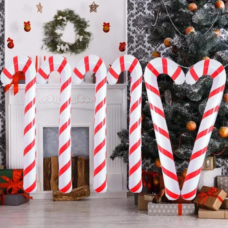 90cm Xmas Inflatable Christmas Candy Cane Stick 2025 Christmas Decoration Xmas Decorations for 2024 Xmas Navidad Party Supply