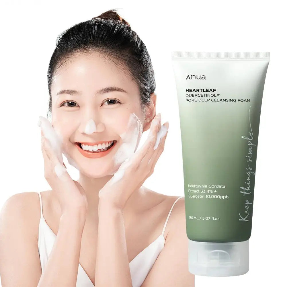 Korean Facial Cleanser Deep Cleaning Moisturizing Refreshing Oil Control Not Tight Cleanser Dense Foam For Skin Care 150ml