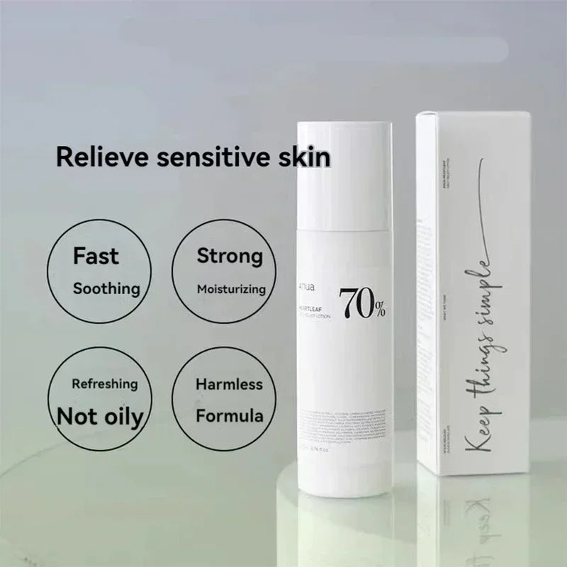 Heartleaf Anua 77% Serum Set Anti-aging Peach Essence Moisturizing Emulsion Fade Fine Lines Toner Deep Cleaning Facial Skin Care
