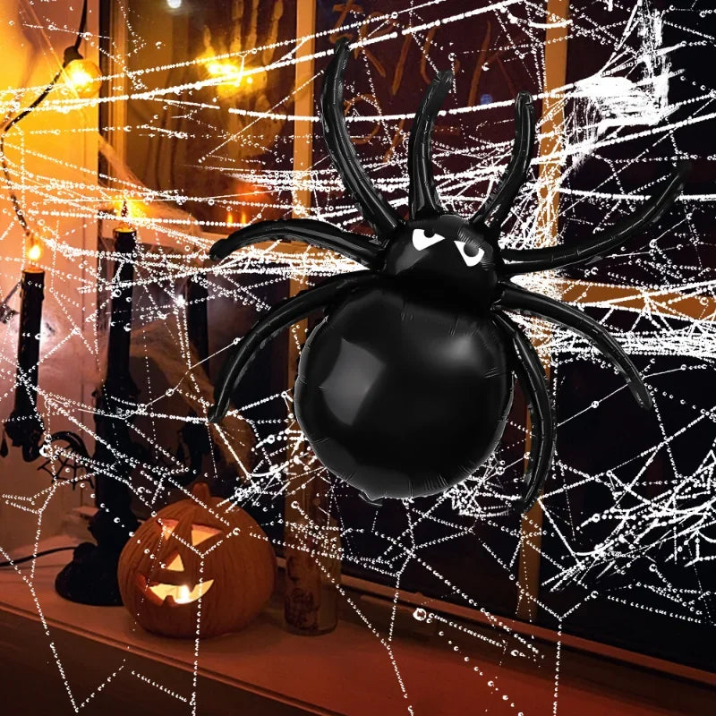 Large Spider Foil Balloons Halloween Black Spiders Happy Balloon Party Home Decoration Halloween Kids Toys Globe Photo Backdrop