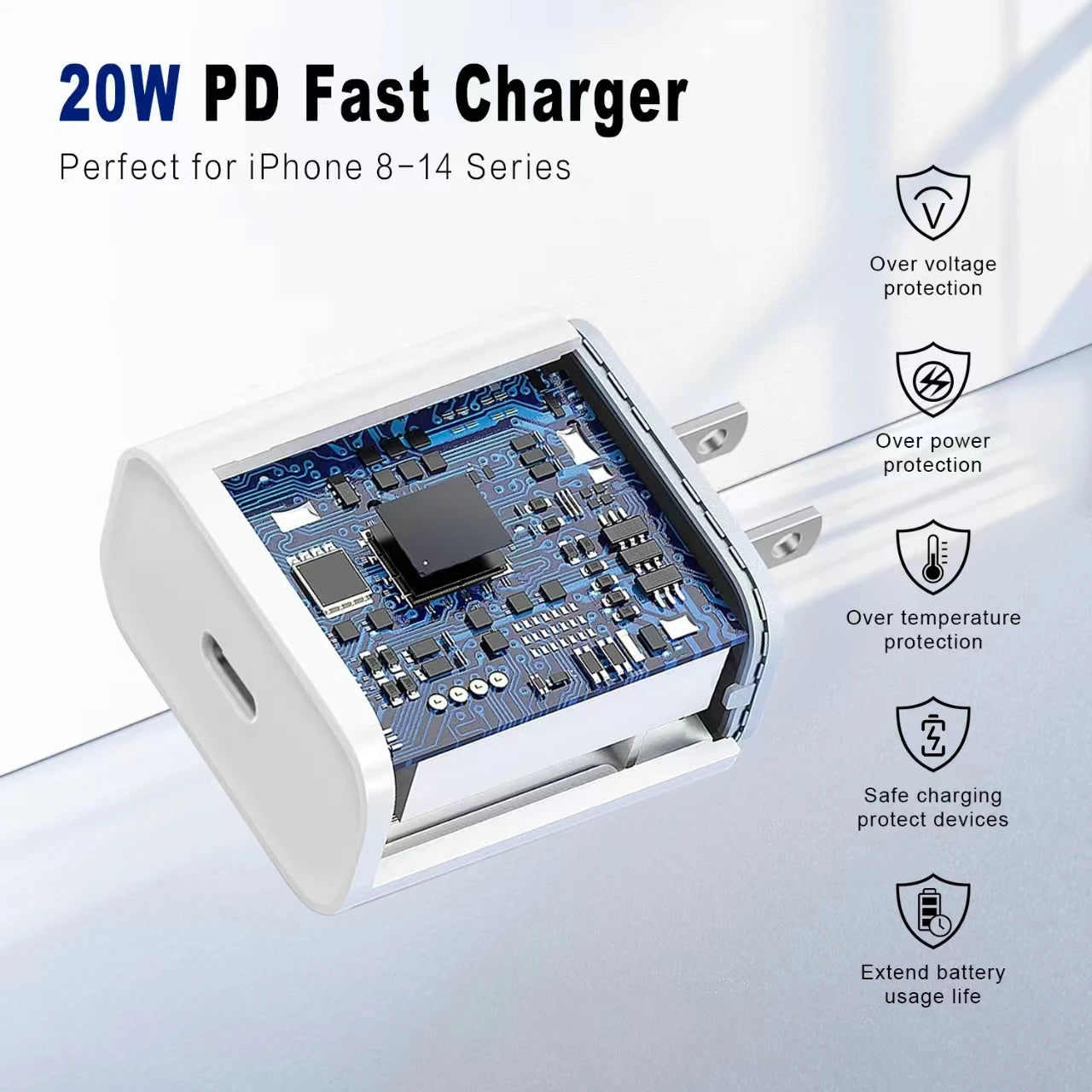 Original PD 20W Fast Charger For For iPhone 14 13 Pro Max 12 11 8 7 XR XS MAX iPad AirPods Quick Charger USB C Data Cord 1M 2M