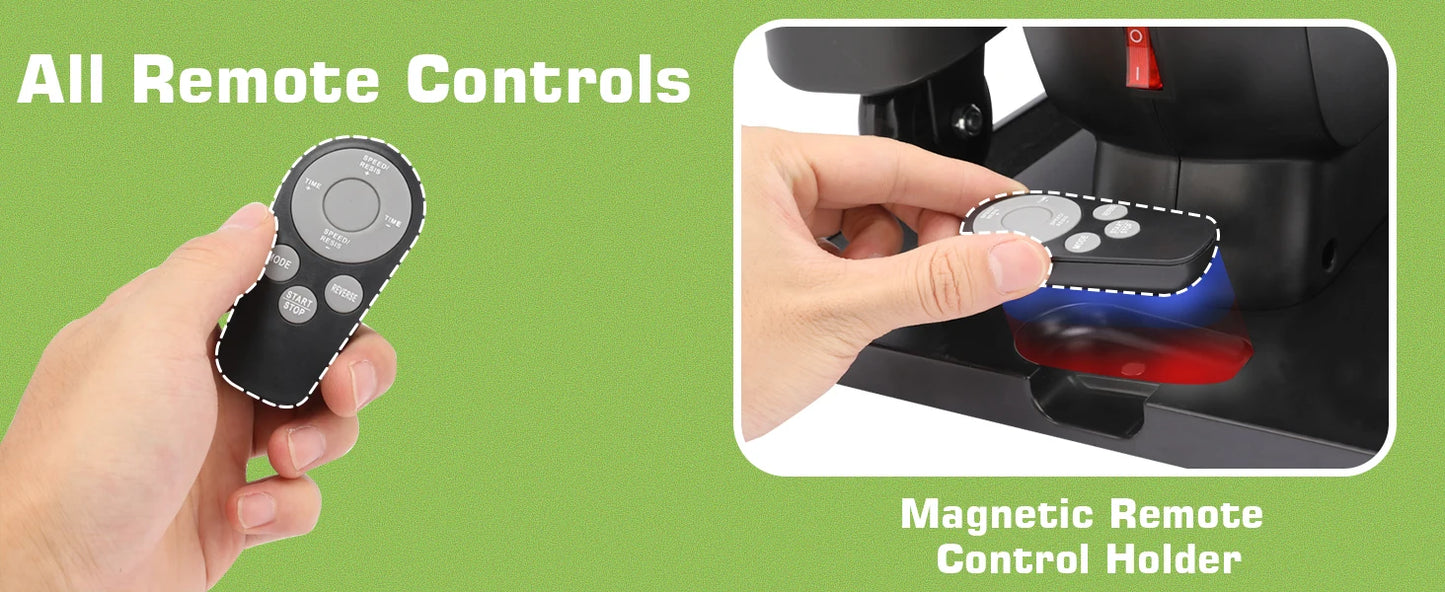 Under Desk Elliptical Machine,Ellipse Leg Exerciser,Dual Mode Resistance/Speed Adjustable Motorized Bike Pedal Exerciser