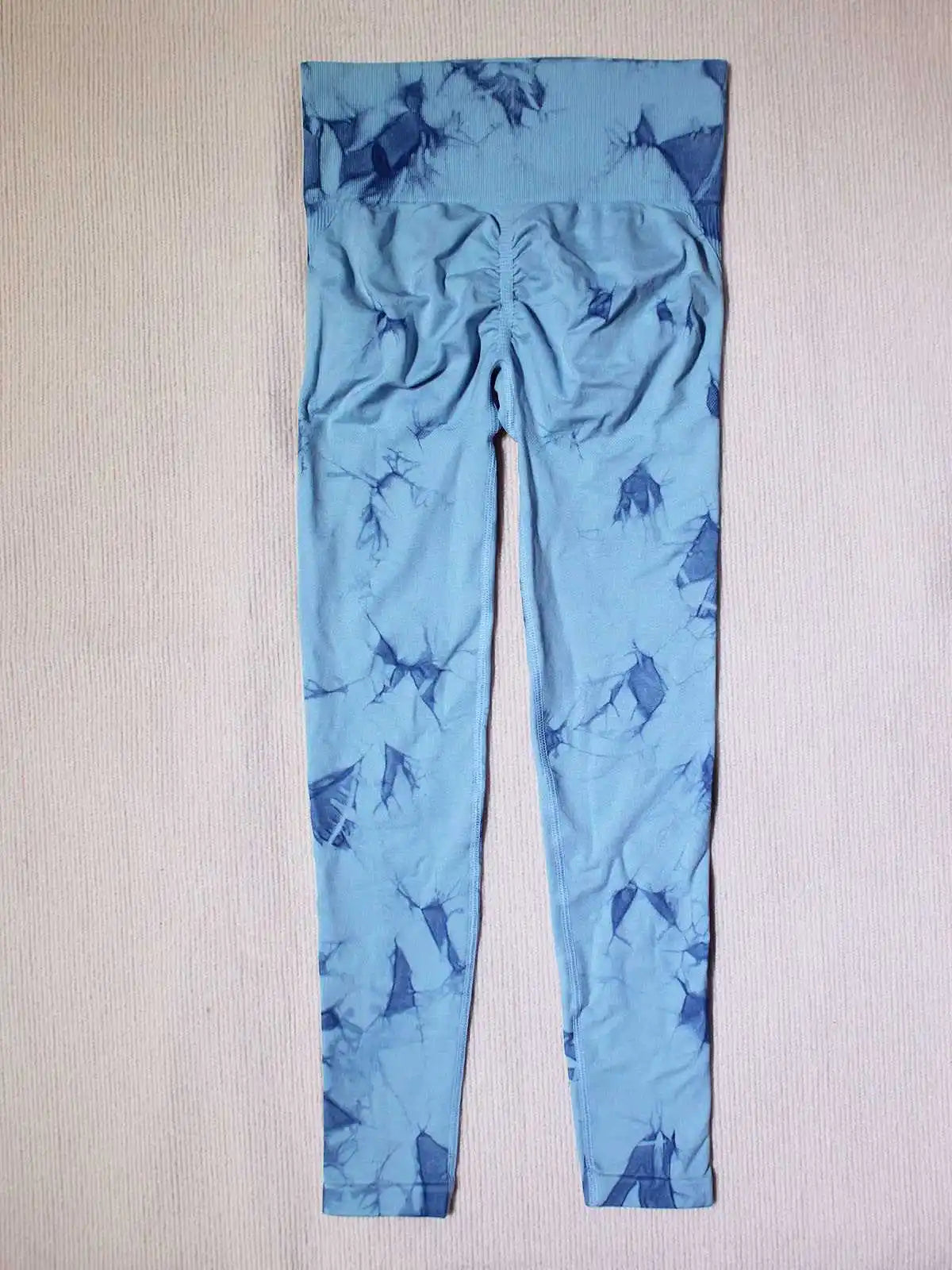 Seamless Tie Dye Scrunch Yoga Leggings For Women High Waist Push Up Gym Tights Tummy Control Workout Sport Fitness Pants Ladies