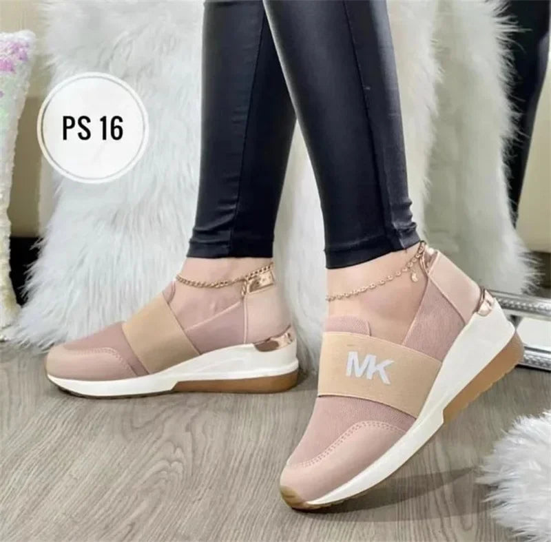 Zapatos De Mujer New Style Big Size Sports Shoes Women 2024 New Wedge Elastic Casual Single Shoe Lazy Shoes Zapatillas Mujer