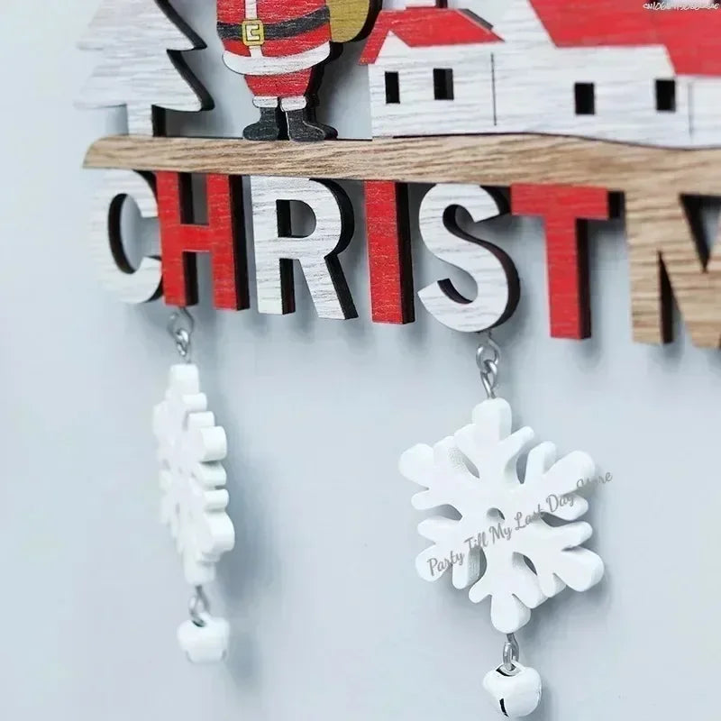 Christmas Decorative Door Hanger Wooden Pendant Christmas Gift Christmas Home Decoration New Year Naviidad Door Pendants
