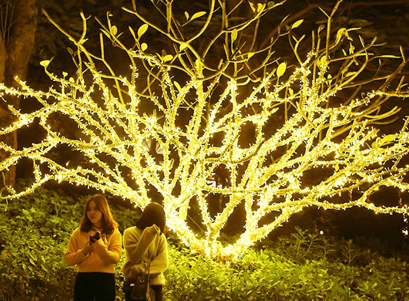 2M-100M Fairy Lights Led String Garland Christmas Light Waterproof Outdoor Indoor For Tree Street Wedding Party 2024 Decoration