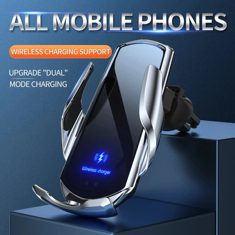 30W Car Wireless Charger Magnetic Automatic Car Mount Phone Holder Mobile Phone Accessrios Infrared Induction Fast Charging