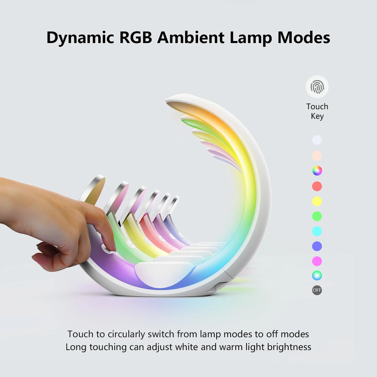 MagSafe Wireless Charger Air Pods Apple Watch Moon Phone Holder Night Light RGB Bedroom Office Home For iPhone Samsung iWatch