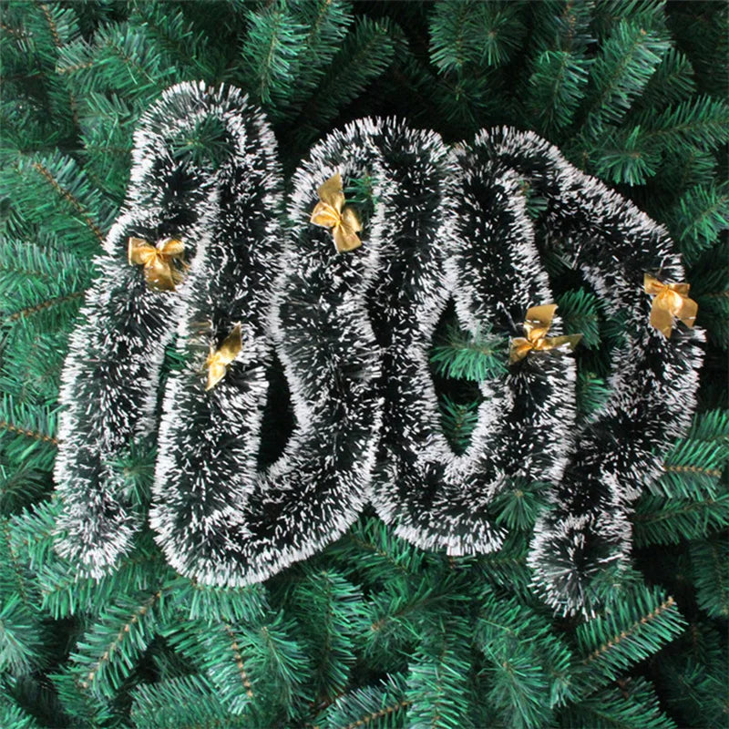 2M Christmas Wreath Wall Door Decor Ribbon Bowknot Xmas Wreaths 2025 New Year Party Home  Decorations Christmas Tree Ornaments