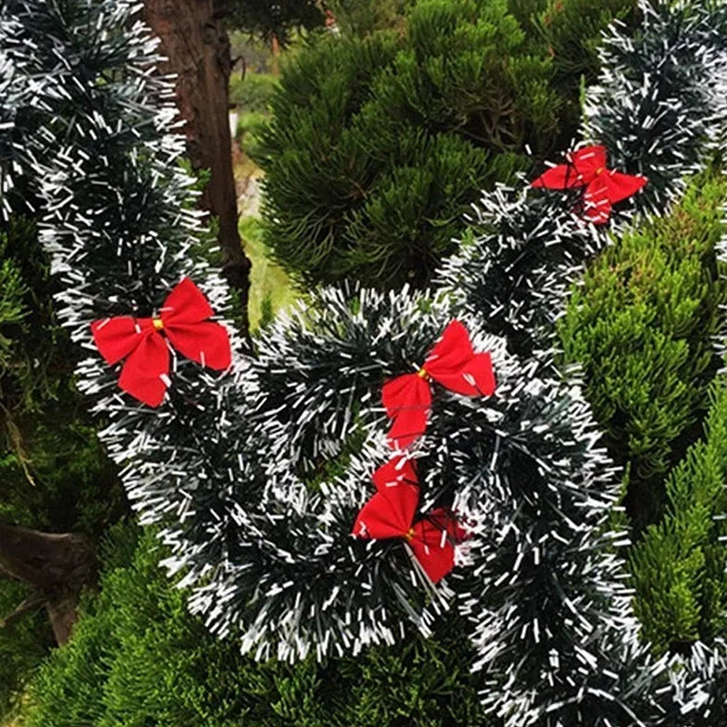 2M Christmas Wreath Wall Door Decor Ribbon Bowknot Xmas Wreaths 2025 New Year Party Home  Decorations Christmas Tree Ornaments