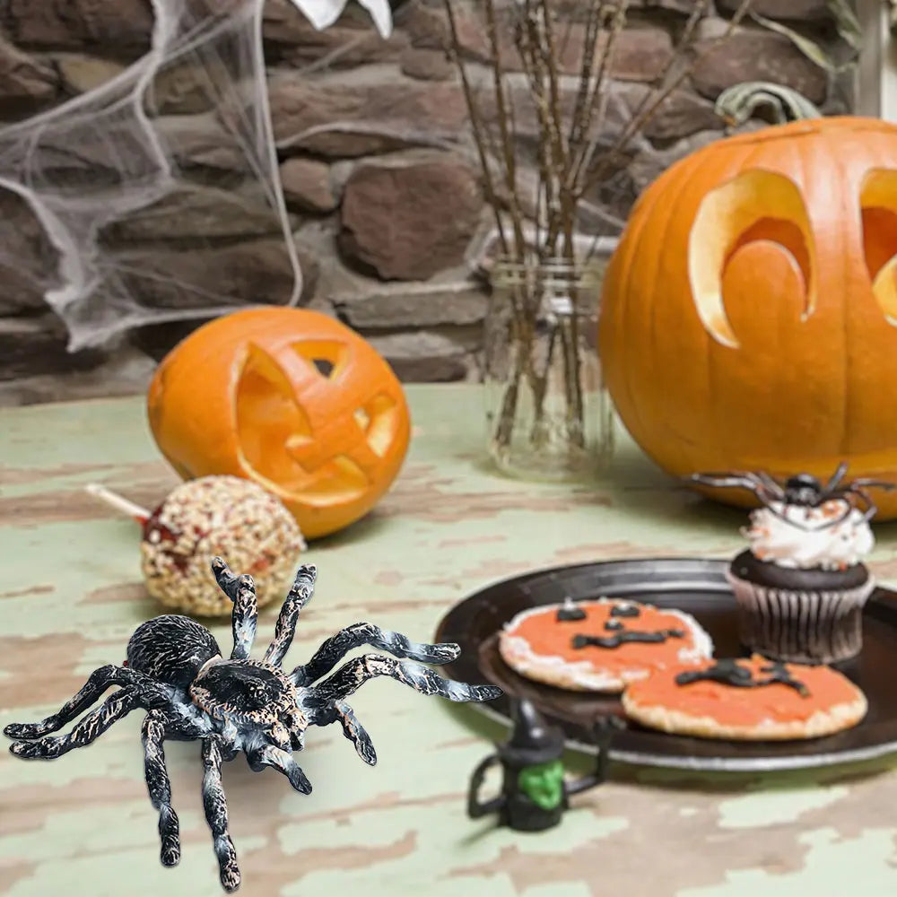 Realistic Spider Insect Tricky Prank Joke Toys Halloween Props Home Decor Festival Horror Artificial Spider Halloween Decoration