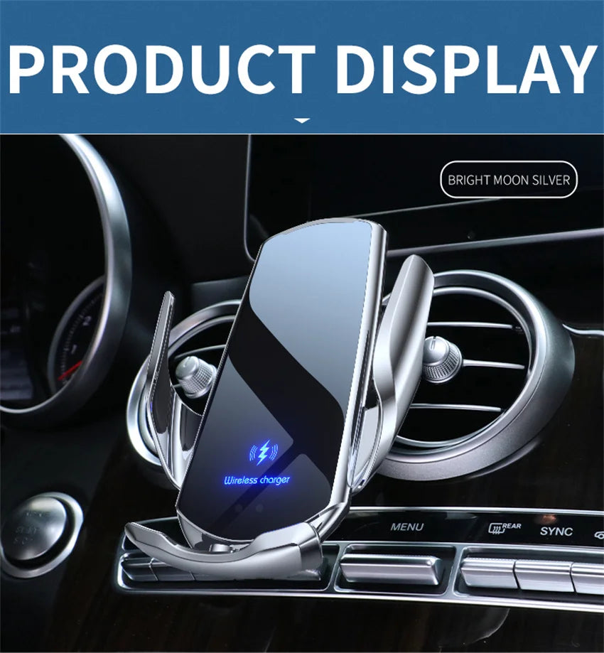 30W Car Wireless Charger Magnetic Automatic Car Mount Phone Holder Mobile Phone Accessrios Infrared Induction Fast Charging
