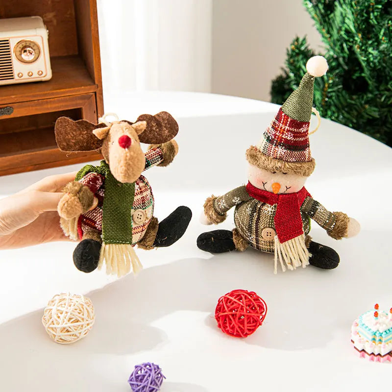 Santa Snowman Doll Chirstmas Decorations Pendant Cute Claus Elk Doll Christmas Ornaments Xmas Navidad Gifts Happy New Year 2025