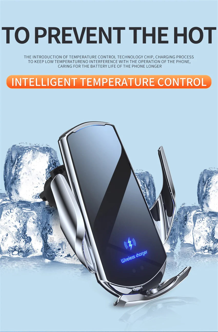 30W Car Wireless Charger Magnetic Automatic Car Mount Phone Holder Mobile Phone Accessrios Infrared Induction Fast Charging