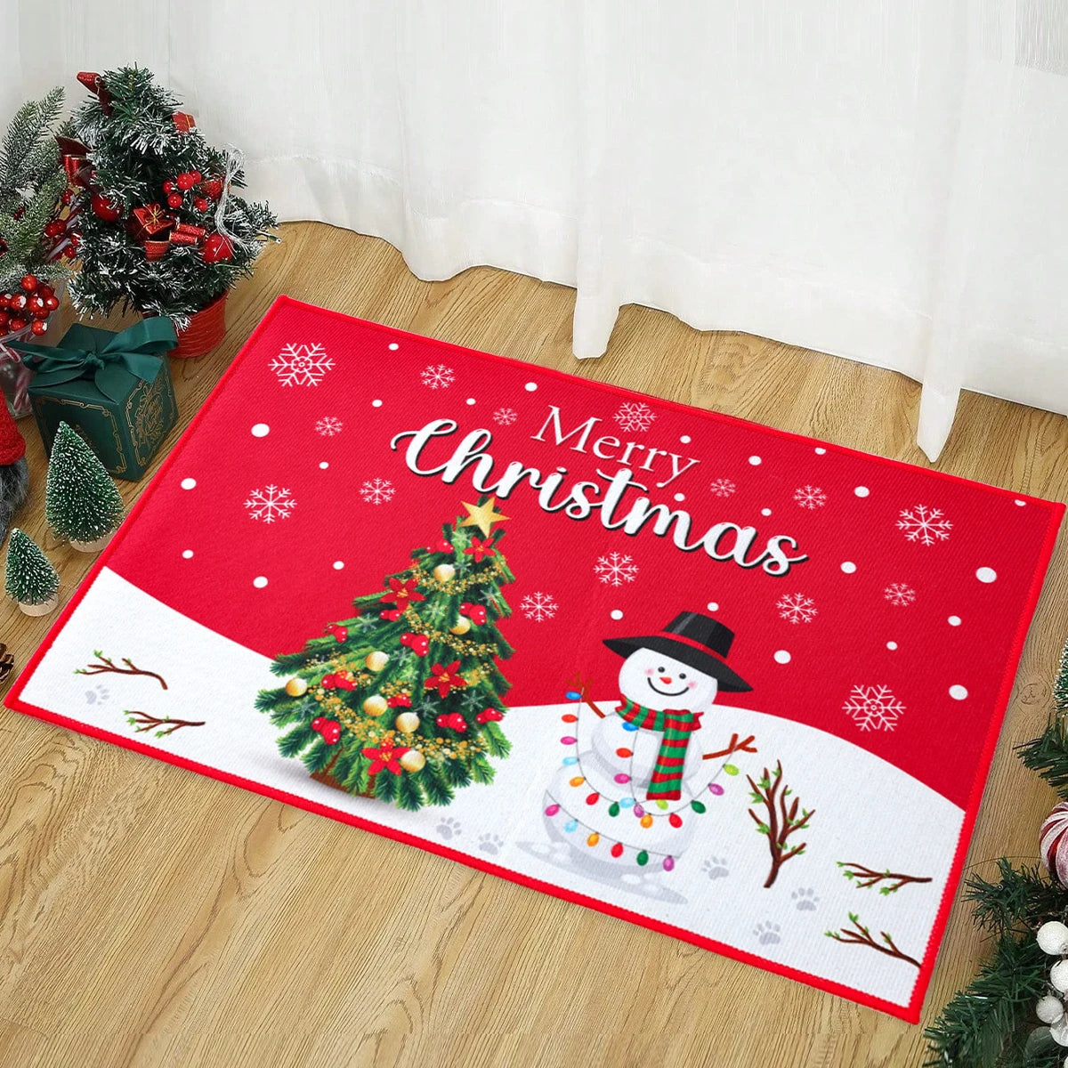 Christmas Door Mat Santa Claus Carpet Marry Christmas Decorations For Home 2024 Xmas Ornament Gifts Navidad Natal New Year 2025