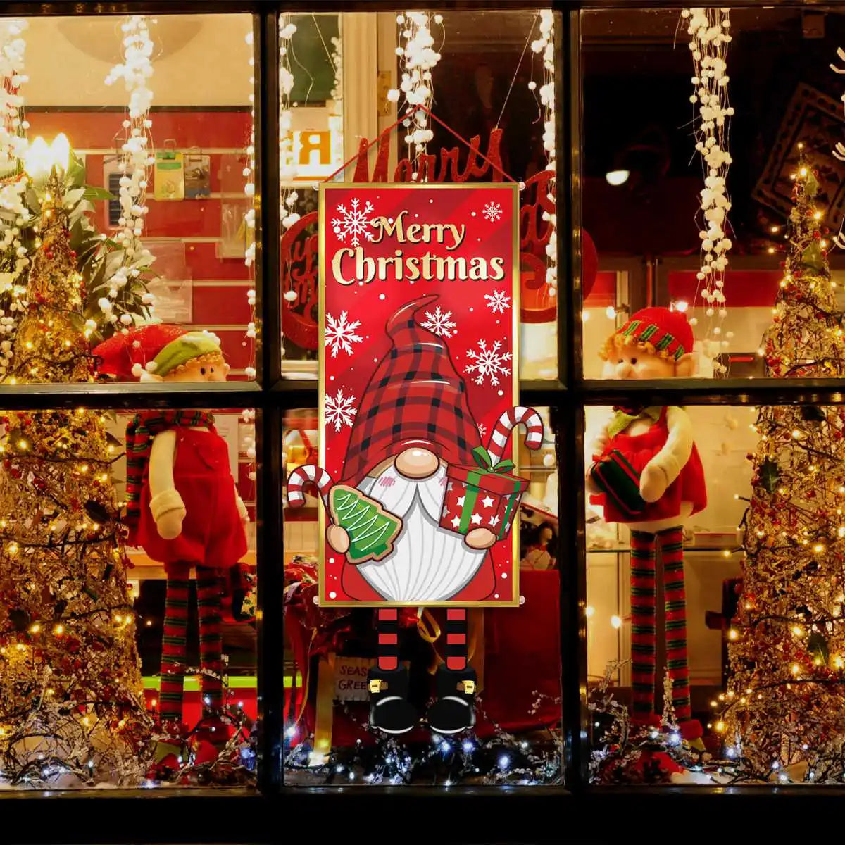 Christmas Hanging Flag Porch Door Banner Christmas Decorations For Home 2024 Ornaments Xmas Gifts Navidad  New Year Decor 2025