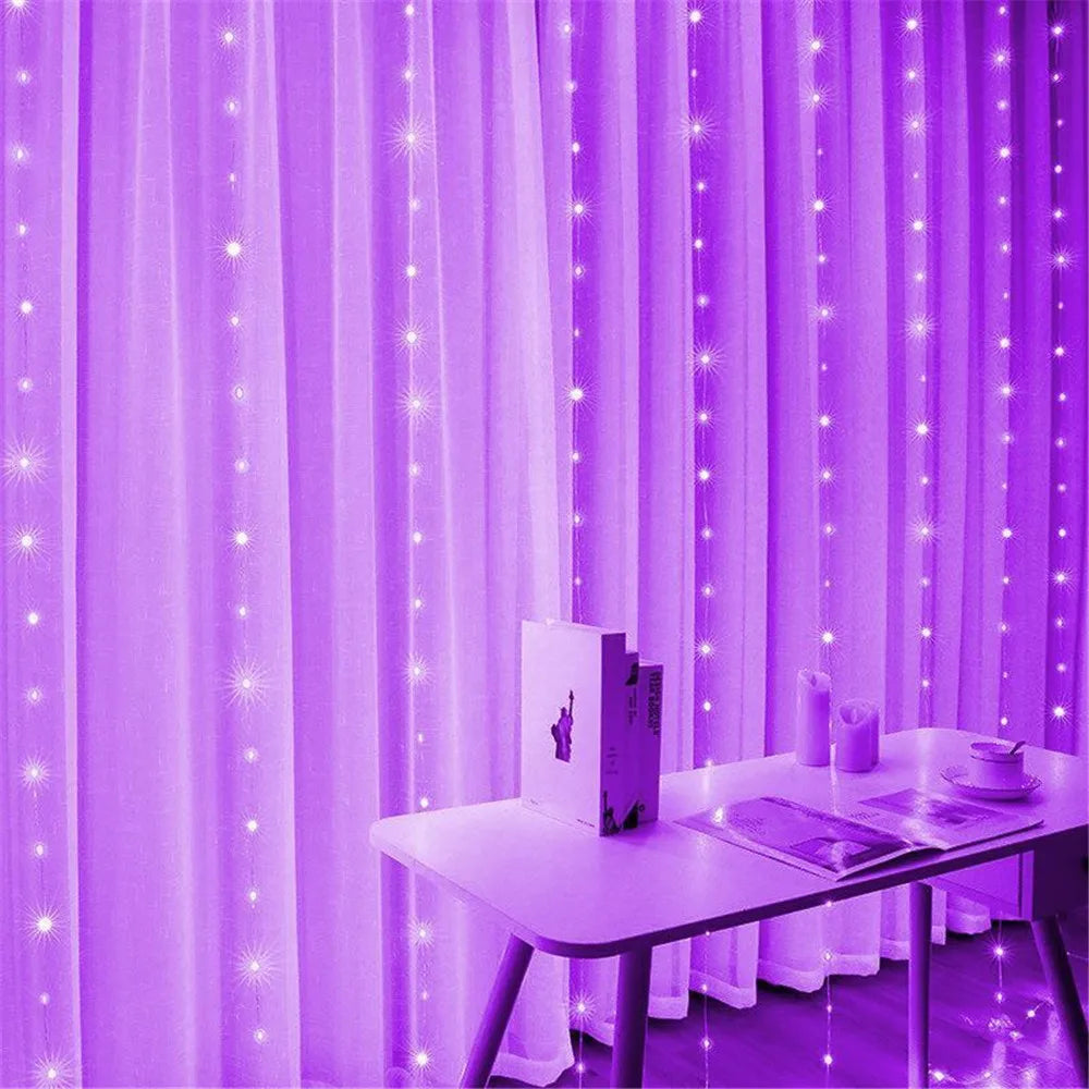 USB RGB Garland Curtain Festoon LED Lights Fairy Light Ramadan Christmas Tree Decoration 2024 Bedroom Room Decor Aesthetic