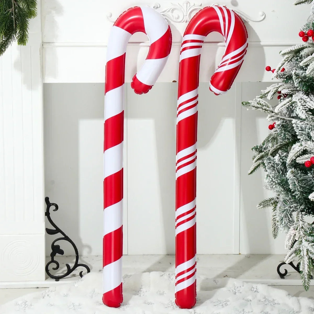 90cm Xmas Inflatable Christmas Candy Cane Stick 2025 Christmas Decoration Xmas Decorations for 2024 Xmas Navidad Party Supply