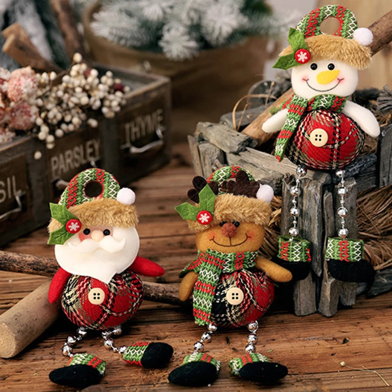 Santa Snowman Doll Chirstmas Decorations Pendant Cute Claus Elk Doll Christmas Ornaments Xmas Navidad Gifts Happy New Year 2025