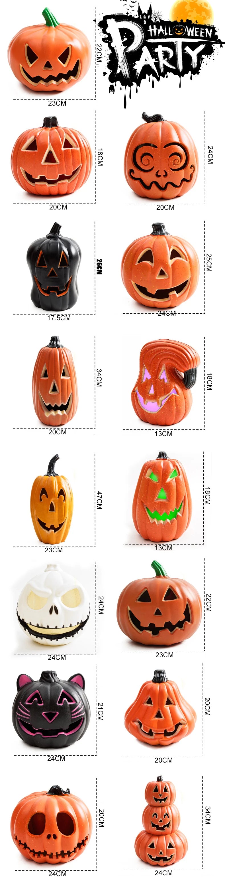 Halloween Decoration Scream Pumpkin Led Festival Accessories Decorations Bright Materials Ring Light Fairy Lights Night Outdoor