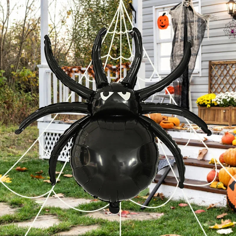 Large Spider Foil Balloons Halloween Black Spiders Happy Balloon Party Home Decoration Halloween Kids Toys Globe Photo Backdrop