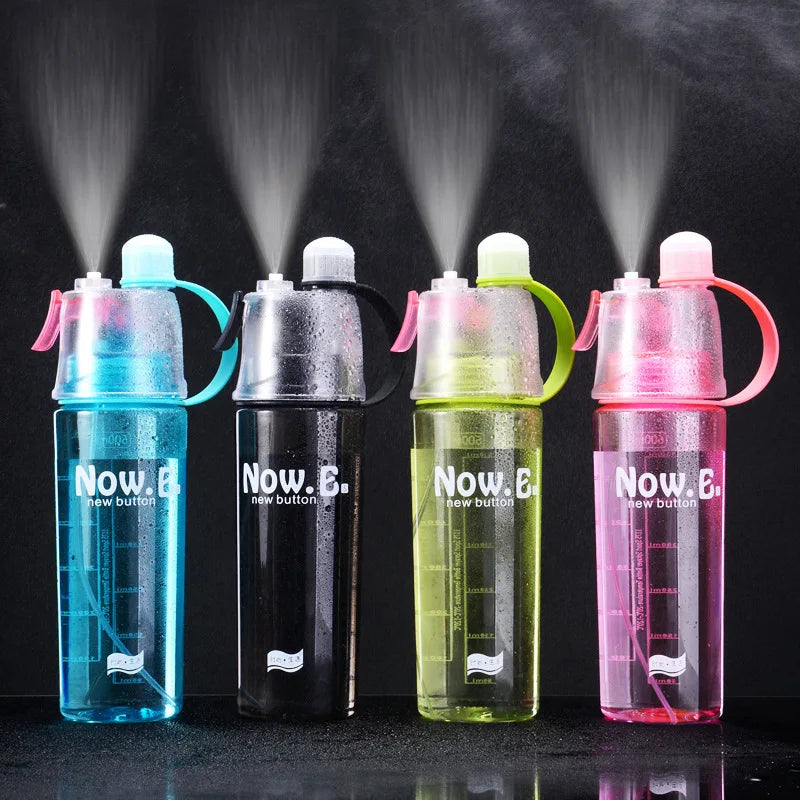 600ML Water Bottle With Straw Drink Spray Cup Cycling Hiking Outdoor Sports