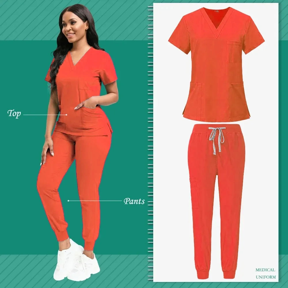 Multicolor Medical Uniforms Hospital Surgical Nurse Scrubs Set Unisex Nurses Accessories Dental Clinic Beauty Salon Workwear