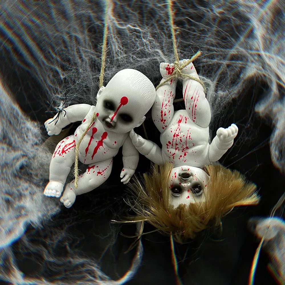 Halloween Hanging Ghost Dolls Spooky Tricky Toys Ornament Horror Atmosphere Bar Courtyard Prop Happy Halloween Day Party Decor