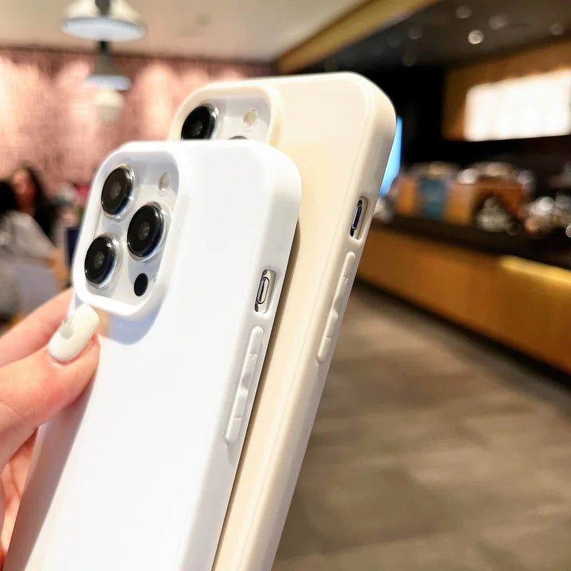 Fashion Candy Colors Soft Phone Case for IPhone 11 12 14 13 15 Pro Max 14Plus Camera Bumper Shock Protection Matte Cover Coque